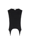 Jean Paul Gaultier Women Top With Garter Detail In Black