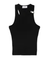 Jean Paul Gaultier Tank Top With Gold-tone Hardware And Ribbed Texture In Black