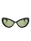 Jean Paul Gaultier Cat-eye Frame Sunglasses In Black