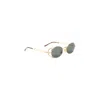 Jean Paul Gaultier Metal Round Frame Sunglasses With Cut-out Detail In Gold