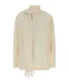 Jean Paul Gaultier Ivory Lyocell Blend Blouse In Neutral