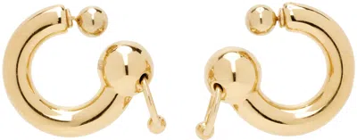 Jean Paul Gaultier Gold Large Piercing Earrings In 92 Gold