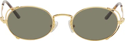 Jean Paul Gaultier Gold 'the 55-3175' Sunglasses In 92-gold