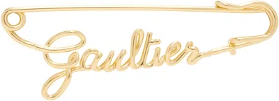 Jean Paul Gaultier Gold 'the Gaultier' Brooch In 92 Gold