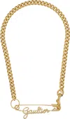 Jean Paul Gaultier Gold 'the Gaultier Safety Pin' Necklace In 92-gold