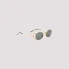Jean Paul Gaultier Metal Round Frame Sunglasses With Cut-out Detail In Gold