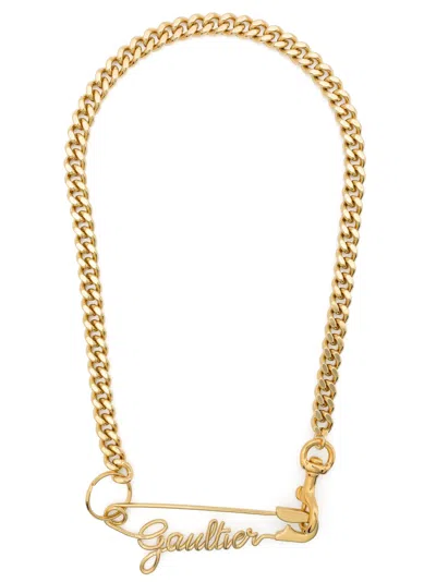 Jean Paul Gaultier Golden The Gaultier Safety Pin Necklace