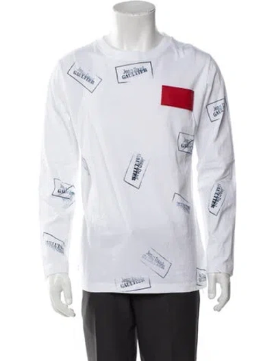 Pre-owned Jean Paul Gaultier Graphic Print Crew Neck T-shirt In White