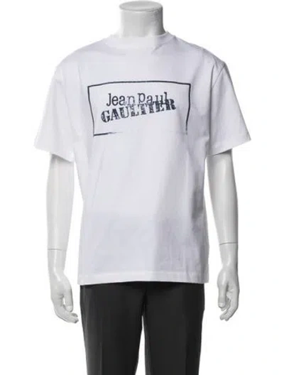 Pre-owned Jean Paul Gaultier Graphic Print Crew Neck T-shirt In White