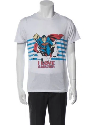 Pre-owned Jean Paul Gaultier Graphic Print Crew Neck T-shirt In White