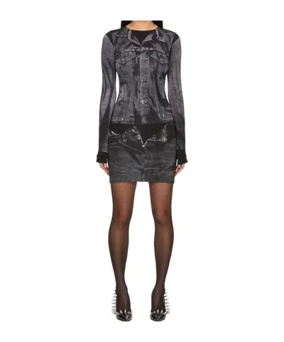 Jean Paul Gaultier Graphic Print Dress