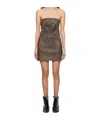 Jean Paul Gaultier Graphic Print Dress In Brown