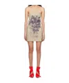 Jean Paul Gaultier Graphic Print Dress In Multi