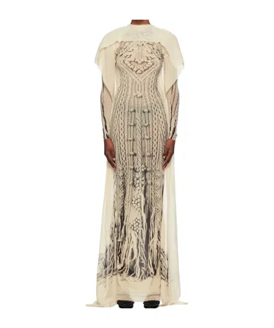 Jean Paul Gaultier Graphic Print Dress In Multi