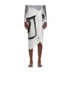Jean Paul Gaultier Eyes And Lips Printed Pareo In White