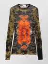 Jean Paul Gaultier Graphic Print Sheer Fabric Tops