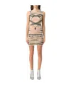 Jean Paul Gaultier Graphic-print Sleeveless Minidress In Nude