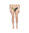 Jean Paul Gaultier Graphic Print Swim Briefs In Green