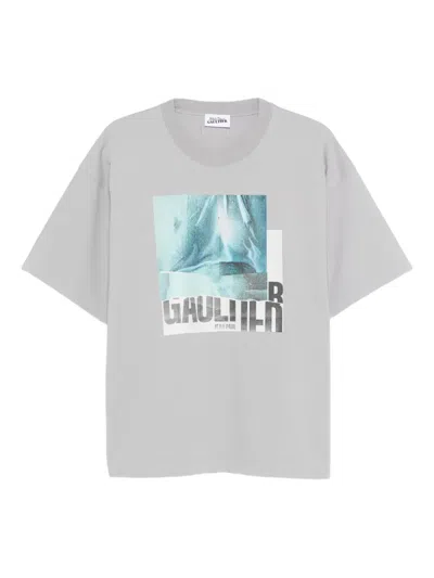 Jean Paul Gaultier Graphic-print T-shirt In Gray