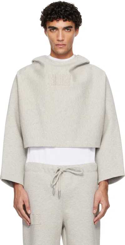 Jean Paul Gaultier Gray 'the Embossed Gaultier' Hoodie