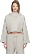 Jean Paul Gaultier Gray 'the Embossed Gaultier' Hoodie