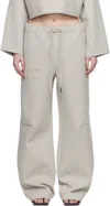Jean Paul Gaultier Gray 'the Embossed Gaultier' Lounge Pants In Gray