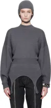 Jean Paul Gaultier Gray 'the Garter' Sweater In Gray