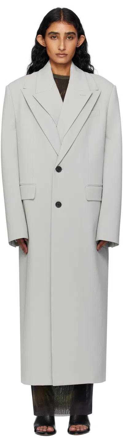 Jean Paul Gaultier Green Double Layer Body Detail Coat