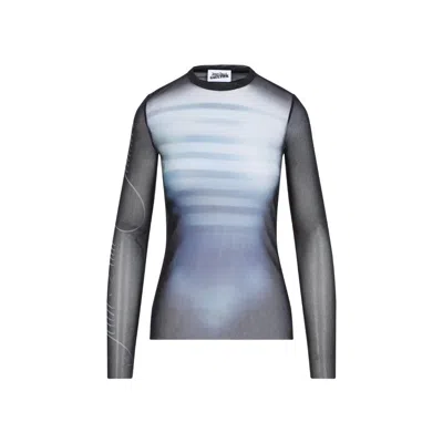 JEAN PAUL GAULTIER GREY/BLUE LE MÂLE TOP