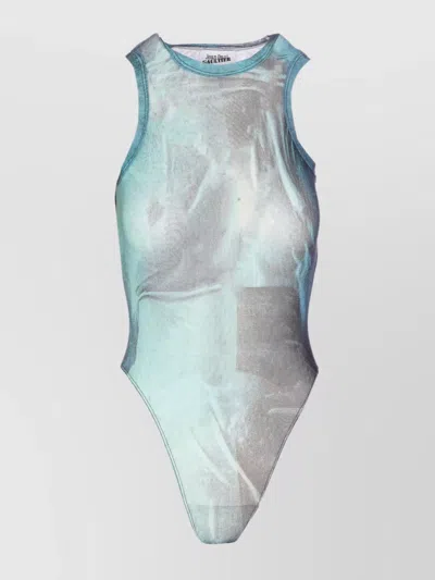 JEAN PAUL GAULTIER HALTER NECK SLEEVELESS MESH TOP