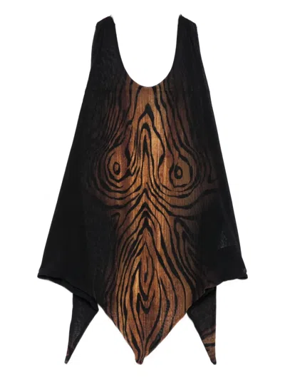 Jean Paul Gaultier Halterneck Top In Black