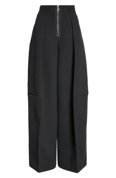 Jean Paul Gaultier Heavy Bonded Crepe Pants In Black