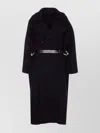 Jean Paul Gaultier Heavy Coat With Belted Waist And Pockets In Black