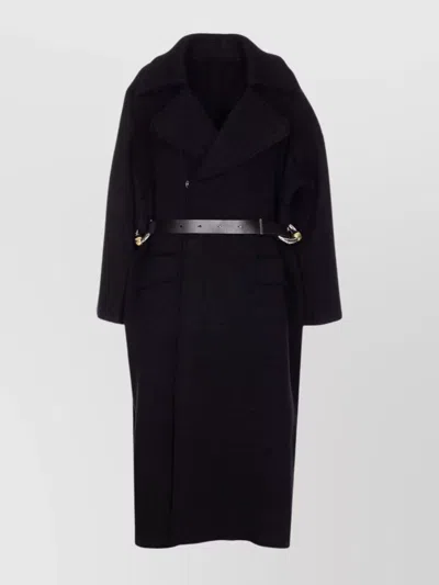 JEAN PAUL GAULTIER HEAVY COAT WITH BELTED WAIST AND POCKETS