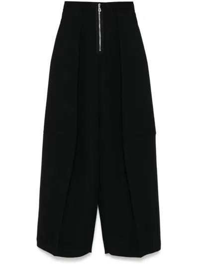 Jean Paul Gaultier Heavy Crepe Bonded Trouser Clothing In Black