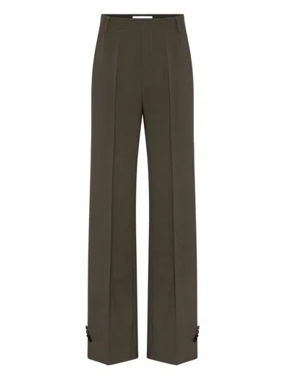 Jean Paul Gaultier Hem Buttoning Tailoring Trousers In Brown