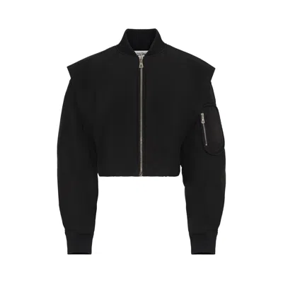 Pre-owned Jean Paul Gaultier Hidden Hood Detail Bomber 'black' | Women's Size Xl
