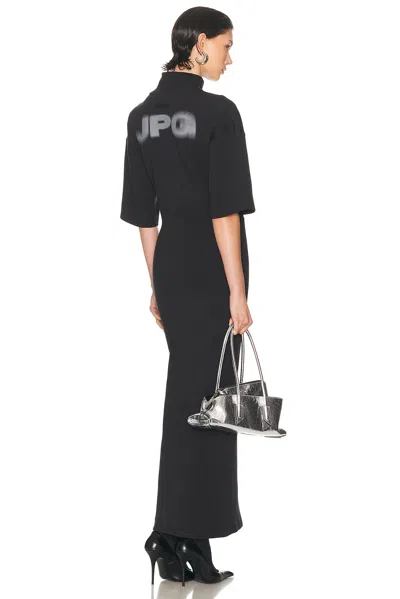 Jean Paul Gaultier High Neck Long Dress In Gray