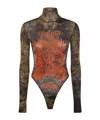 Jean Paul Gaultier Printed High Neck Long Sleeve Jumpsuit
