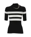 Jean Paul Gaultier The Viscose Knitted Short Sleeves Pullover In Black