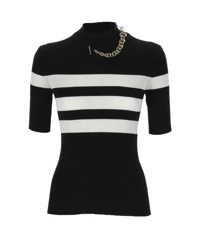 JEAN PAUL GAULTIER STRIPED KNITTED T-SHIRT
