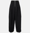 Jean Paul Gaultier Womens Black The Heavy Crepe Bonded Wide-leg High-rise Woven Trousers In Black