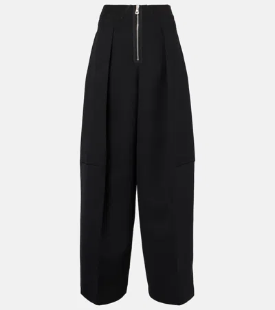 JEAN PAUL GAULTIER HIGH-RISE CRÊPE WIDE-LEG PANTS