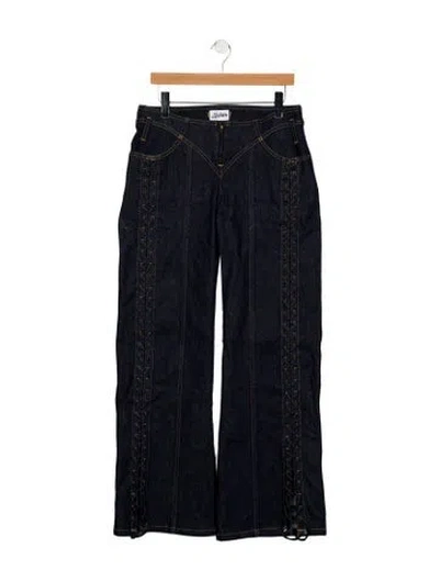 Pre-owned Jean Paul Gaultier High-rise Flared Jeans In Blue