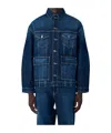 Jean Paul Gaultier Men Cut.out Denim Jacket In Blue