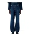Jean Paul Gaultier Hollow Denim Trousers In Blue