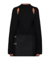 Jean Paul Gaultier Hollow Sweater In Black