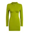 Jean Paul Gaultier Hooded Long-sleeves Mini Dress In Green