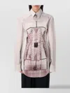 Jean Paul Gaultier Illusion Collared Graphic Print Shirt