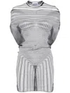 Jean Paul Gaultier The Short Draped Body Morphing Mini Dress In White